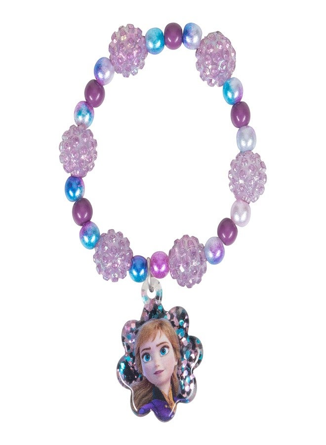 LUV HER Frozen Girl's Jewelry Set - Dress up 3 Piece Toy Jewelry Box Set with Bead Necklace, Bracelet and Ring - Play Accessories - Ages 3+ - Image 4